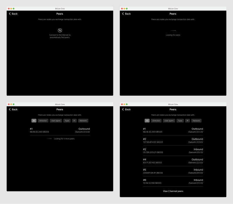 Application screen showing network traffic graphs for incoming and outgoing data